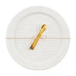 Woven Stoneware Round Platter