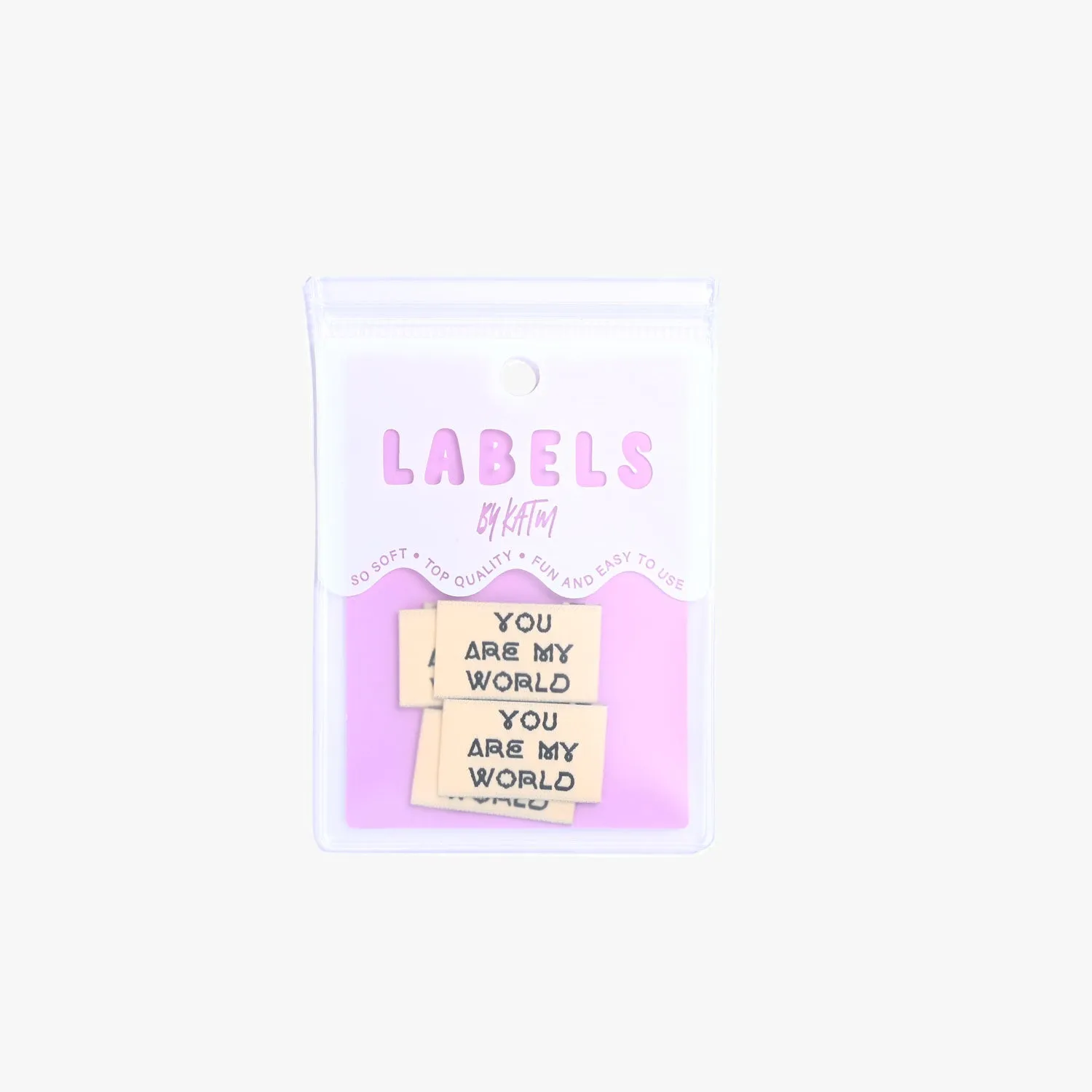 'You Are My World' Label | 6 Sew-in Labels